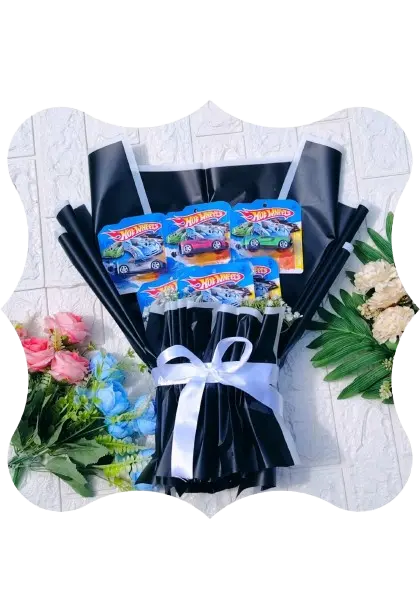 it is  with hotwheels bouquets 