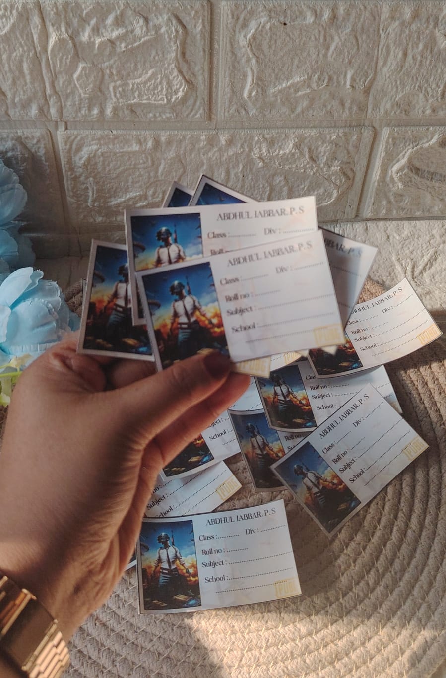 it is a customised photo nameslip